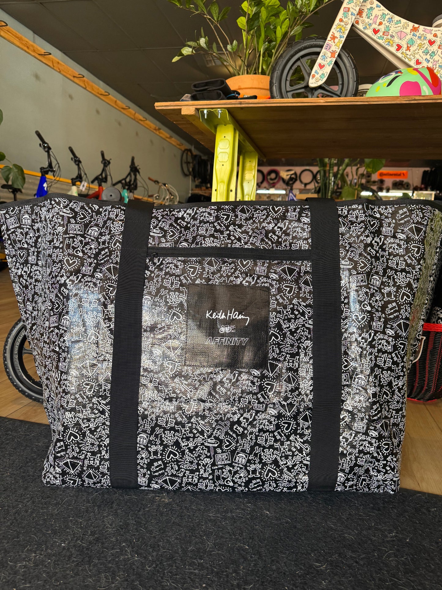 Keith Haring x Affinity XXL Tote Bag – displayed at Taylor Bike Co