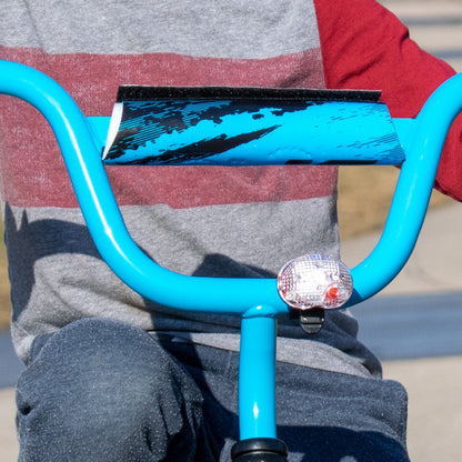 Compact front and rear bike lights with clip mounts