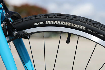 Fairdale Lookfar 40mm Maxxis tires close-up
