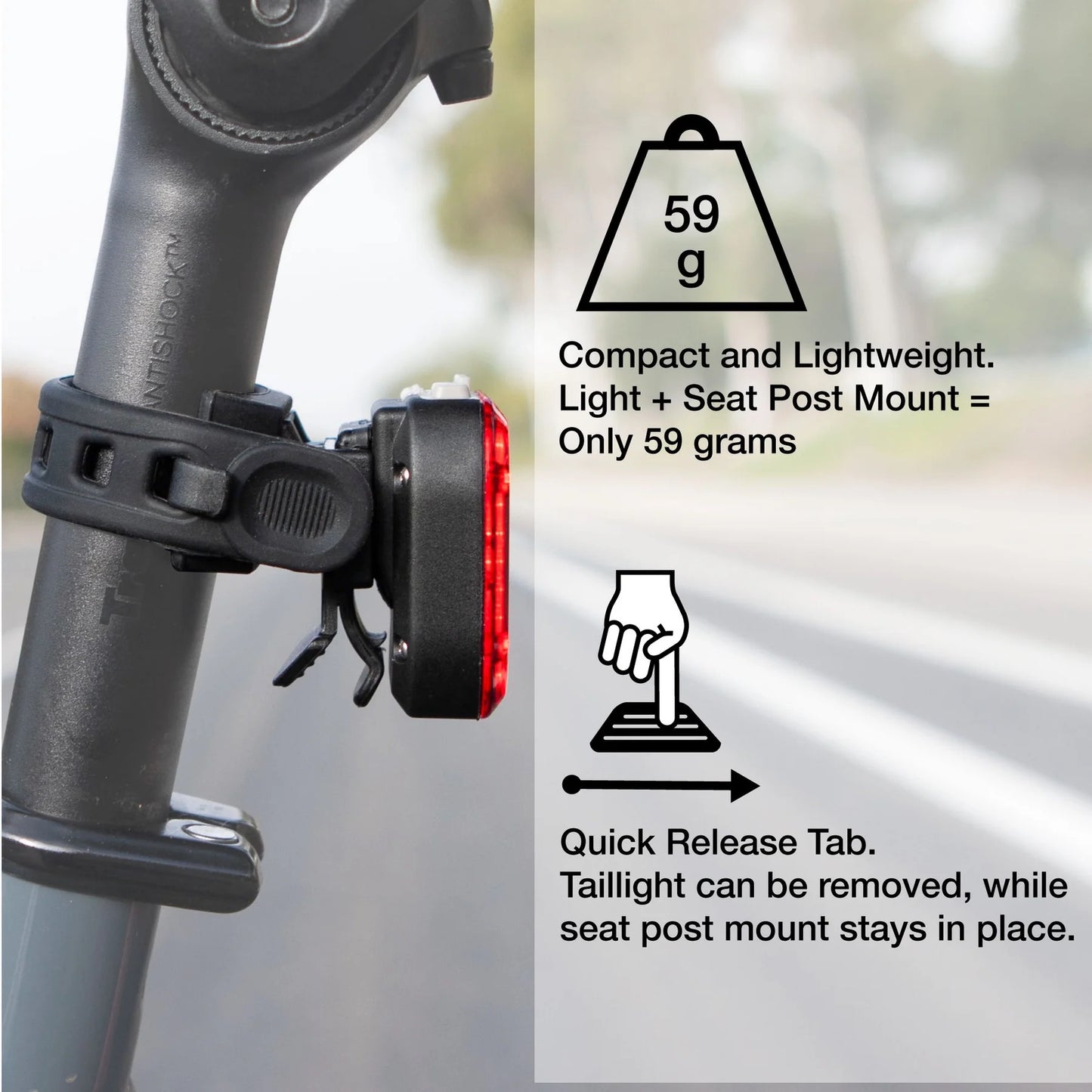 NiteRider VMAX+ 180 mounted on seat post