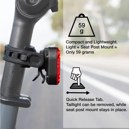 NiteRider VMAX+ 180 mounted on seat post