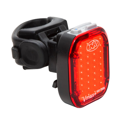 NiteRider VMAX+ 180 rear bike taillight illuminated