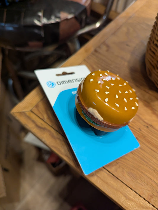 Dimension Burger Bell with Sesame Bun and Mustard Ooze